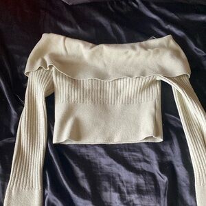 green off the shorlder sweater